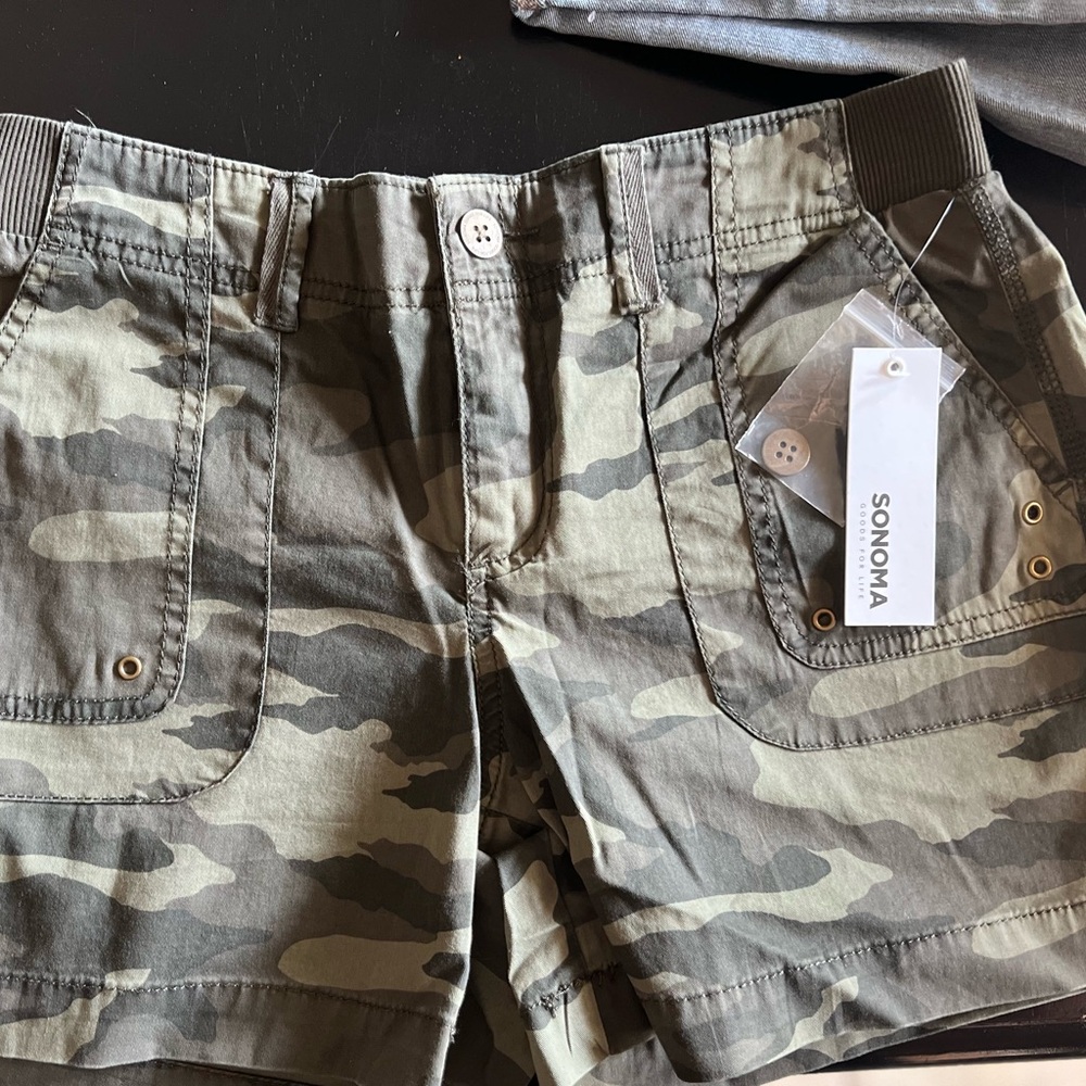 Sonoma Women's Olive Camouflage Shorts